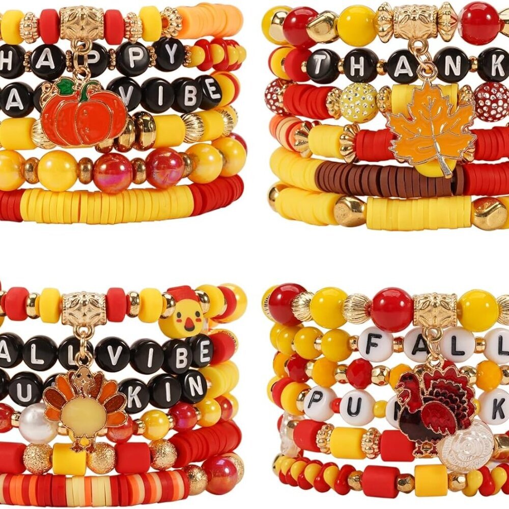 Bohemian Bracelets for Women Stretch Multilayer Colorful Beads Bracelet with Cha
